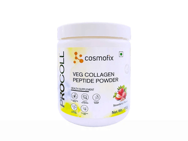 Cosmofix Procoll Veg Collagen Peptide Powder|Strawberry Flavour