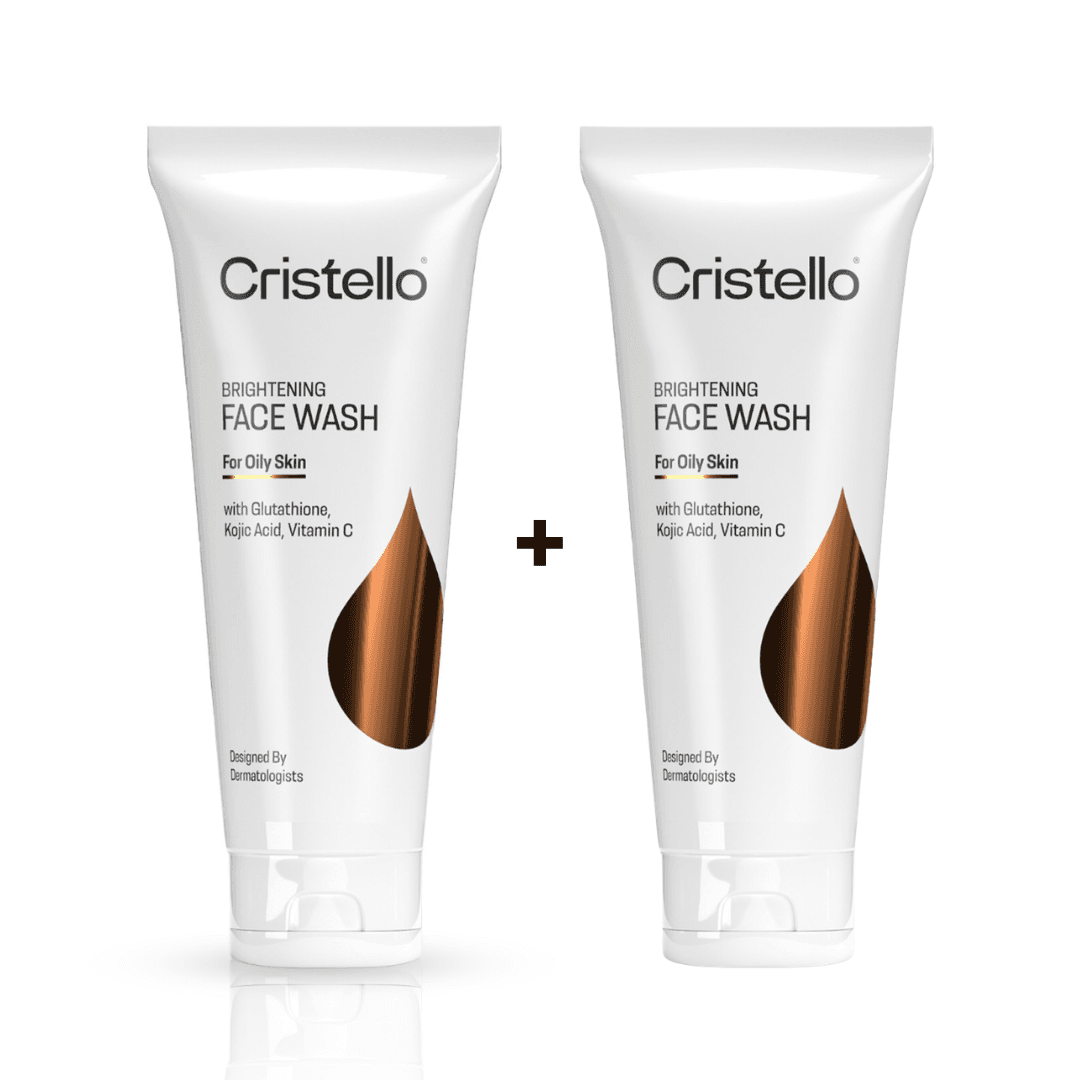 Cristello Combo Brightening Face Wash For Oily Skin - with Gluatatione Kojic Acid Vitamin -